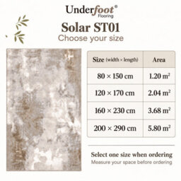 Underfoot Abstract Rug Beige Modern High Low Pile Living Room Bedroom Indoor - thumbnail 4
