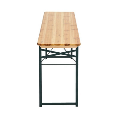 Folding Wooden Garden Table Picnic Bistro Bbq Desk - image 1