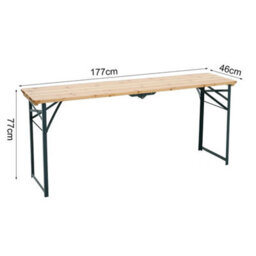 Folding Wooden Garden Table Picnic Bistro Bbq Desk - thumbnail 2