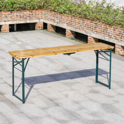 Folding Wooden Garden Table Picnic Bistro Bbq Desk - thumbnail 6