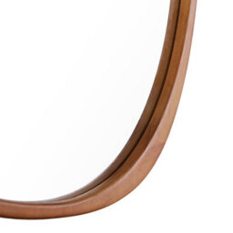 Orta Pebble Mirror With Wood Frame  89X71Cm Brown - thumbnail 6