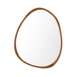 Orta Pebble Mirror With Wood Frame  89X71Cm Brown - thumbnail 4