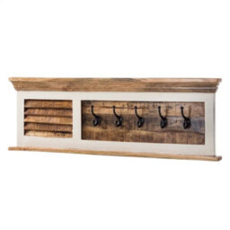 Worcester Oscar Wood Shoe Rack & Hanger Wall Hook Set - thumbnail 4