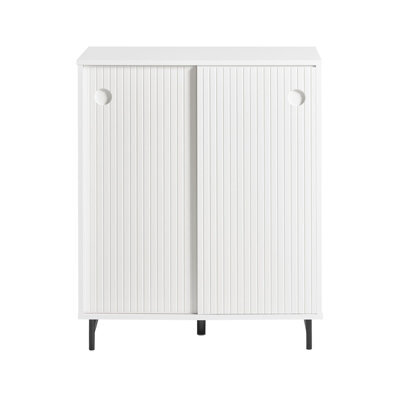 Sobuy Fsb62-W, Sideboard Cabinet Shoe Organizer With Adjustable Shelves Storage Cupboard For Hallway,white,w70Xd37Xh88 - image 1