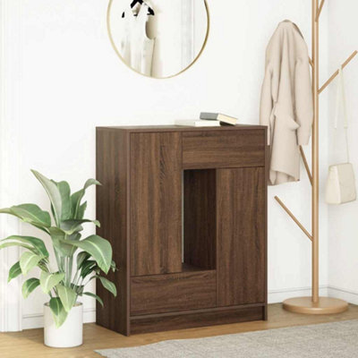 Berkfield Sideboard With Drawers And Doors Brown Oak 73X31X90 Cm - image 1