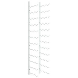 Berkfield Wall Mounted Wine Rack For 36 Bottles White Iron - thumbnail 2