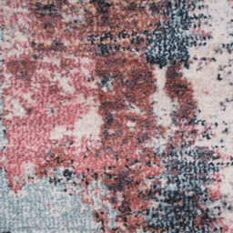 Loomed Blue Pink Multi Colour Abstract Machine Washable Soft Area Rug 120Cm X 170Cm - thumbnail 9