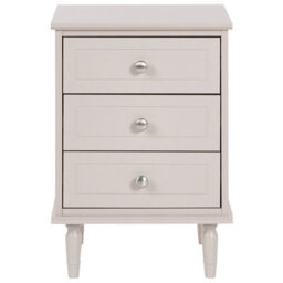 Beliani 3 Drawer Bedside Table Oberon Beige - thumbnail 6