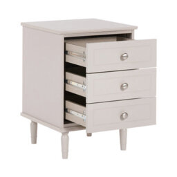 Beliani 3 Drawer Bedside Table Oberon Beige - thumbnail 5
