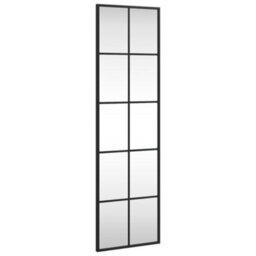 Vidaxl Wall Mirror Black 30X100 Cm Rectangle Iron - thumbnail 2