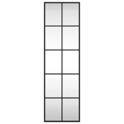 Vidaxl Wall Mirror Black 30X100 Cm Rectangle Iron - thumbnail 3