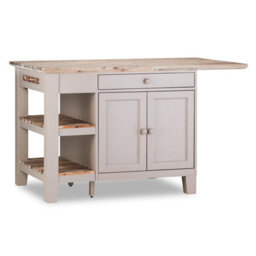 Statement Furniture Florence Truffle Kitchen Island With Cupboard And Shelves - thumbnail 1