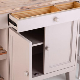 Statement Furniture Florence Truffle Kitchen Island With Cupboard And Shelves - thumbnail 4