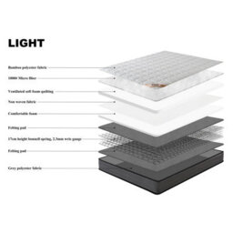 Mattress Guru Lynton Silver Metal 3Ft Bunk Bed With Mesh Base And Guardrail, Splits Into 2 Singles - thumbnail 4