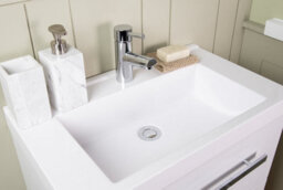 Rinse Bathrooms Gloss White Modern Bathroom Wall Hung Vanity Basin Sink Unit Storage Cabinet 2 Soft Close Drawer - thumbnail 3