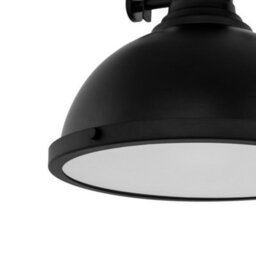 Luminosa Lighting Luminosa Industrial And Retro Hanging Pendant Black 1 Light With Glass Shade, E27 - thumbnail 4