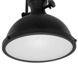 Luminosa Lighting Luminosa Industrial And Retro Hanging Pendant Black 1 Light With Glass Shade, E27 - thumbnail 5