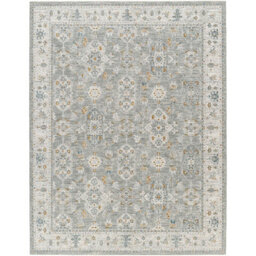 Livabliss Dresden-Vintage Grey Yellow Blue Traditional Boho Fringe Living Dining Bedroom Rug 200 X 290 Cm Easy Care, Non Shedding - thumbnail 2
