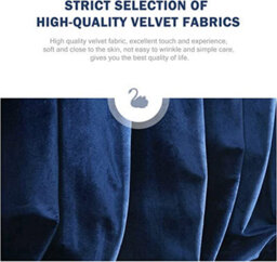 HomeTouch Set Of 4 Lux Blue Velvet Kitchen Dining Chairs With Pull Knocker Wing Back Home Office Bedroom Chairs - thumbnail 7