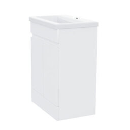Nes Home White 600mm 100% Waterproof Pvc Freestanding Bathroom Basin Vanity Unit - thumbnail 7