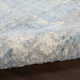 Ivory Grey Blue Modern Easy To Clean Abstract Rug For Dining Room Bedroom Living Room -160Cm X 221Cm - thumbnail 7