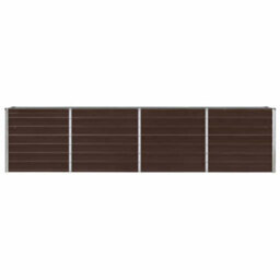 Berkfield Durable Raised Garden Bed 320X40X77 Cm Galvanised Steel Brown - thumbnail 5