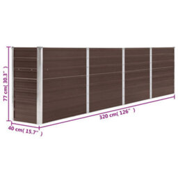 Berkfield Durable Raised Garden Bed 320X40X77 Cm Galvanised Steel Brown - thumbnail 8