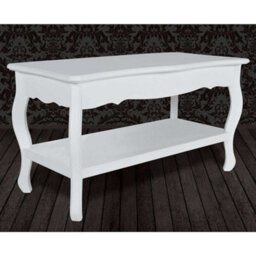 Berkfield Solid Coffee Table 2 Tiers Mdf White - thumbnail 3