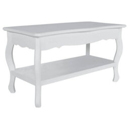 Berkfield Solid Coffee Table 2 Tiers Mdf White