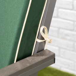 Alfresia Green Outdoor Garden Dining Chair Cushion 57(H) X 45(W) X 40(D)Cm With Luxury Thick Foam Filling And Ties - thumbnail 4