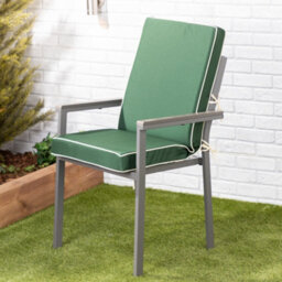 Alfresia Green Outdoor Garden Dining Chair Cushion 57(H) X 45(W) X 40(D)Cm With Luxury Thick Foam Filling And Ties - thumbnail 3