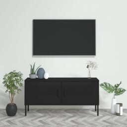 Vidaxl Tv Cabinet Black 105X35X50 Cm Steel
