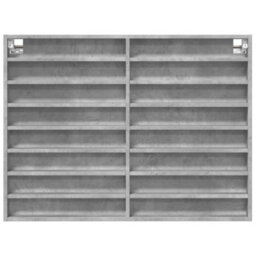 Berkfield Vitrine Cabinet Concrete Grey 100X8.5X75 Cm Engineered Wood - thumbnail 4