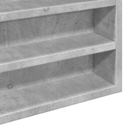 Berkfield Vitrine Cabinet Concrete Grey 100X8.5X75 Cm Engineered Wood - thumbnail 7
