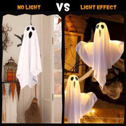 4 Pack Halloween Ghost Decorations With Led Lights, Battery Operated - thumbnail 4