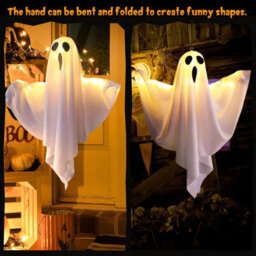 4 Pack Halloween Ghost Decorations With Led Lights, Battery Operated - thumbnail 5