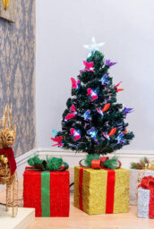 Shatchi 2Ft/60Cm Butterflies Fibre Optic Christmas Tree Led Pre-Lit - thumbnail 2