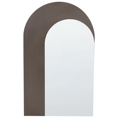 Beliani Wall Mirror Pigny 58 Cm 99 Cm Brown - image 1