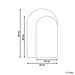 Beliani Wall Mirror Pigny 58 Cm 99 Cm Brown - thumbnail 3