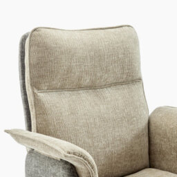 Furniturebox Uk Margaux Grey & Cream Jumbo Corduroy Swivel Office Chair - thumbnail 6