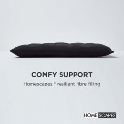 Homescapes Black Seat Pads 100% Cotton Chair Cushions 40X40 Cm, Set Of 4 Plain Chair Pads For Dining, Kitchen Or Garden Outdoor - thumbnail 4