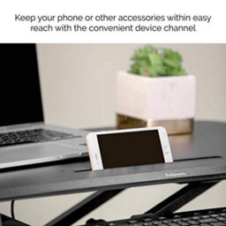 Fellowes Corsivo Easy To Assemble Height Adjustable Standing Desk Converter For Home And Office - Free Standing Sit Stand Desk - thumbnail 4