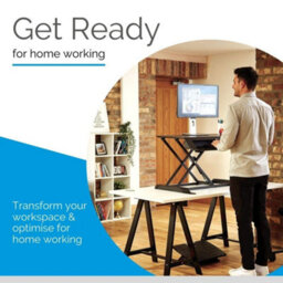 Fellowes Corsivo Easy To Assemble Height Adjustable Standing Desk Converter For Home And Office - Free Standing Sit Stand Desk - thumbnail 6