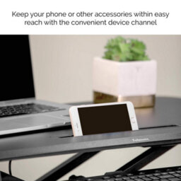 Fellowes Corsivo Easy To Assemble Height Adjustable Standing Desk Converter For Home And Office - Free Standing Sit Stand Desk - thumbnail 3
