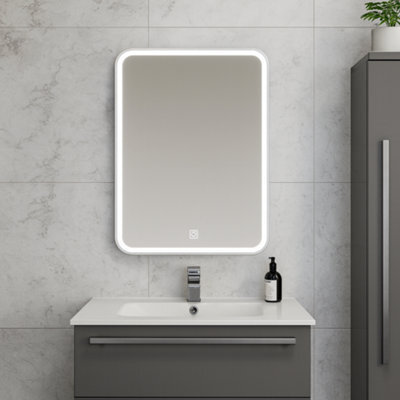 Kartell Alder 700X500mm Led Bathroom Mirror With Demister Pad, Touch Sensor, Ip44 Rated - image 1