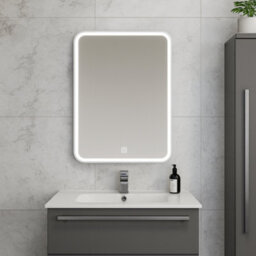 Kartell Alder 700X500mm Led Bathroom Mirror With Demister Pad, Touch Sensor, Ip44 Rated - thumbnail 1