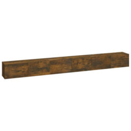 Berkfield 3 Piece Tv Cabinet Set Smoked Oak Engineered Wood - thumbnail 2