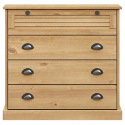 Berkfield Chest Of Drawers Vigo 80X40X76 Cm Solid Wood Pine - thumbnail 4