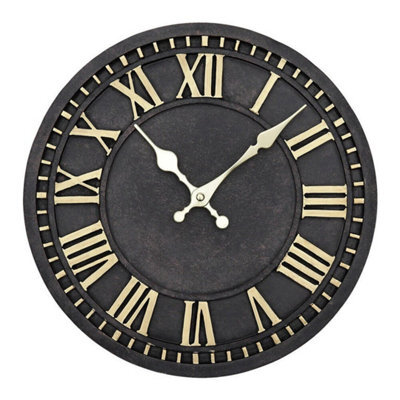 A 12Inch Home Office Metal Resin Wall Clock Living Room Study Bed Room Decor - image 1