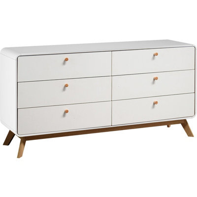 Dorel Cassie Chest With 3+3 Drawers In White - image 1